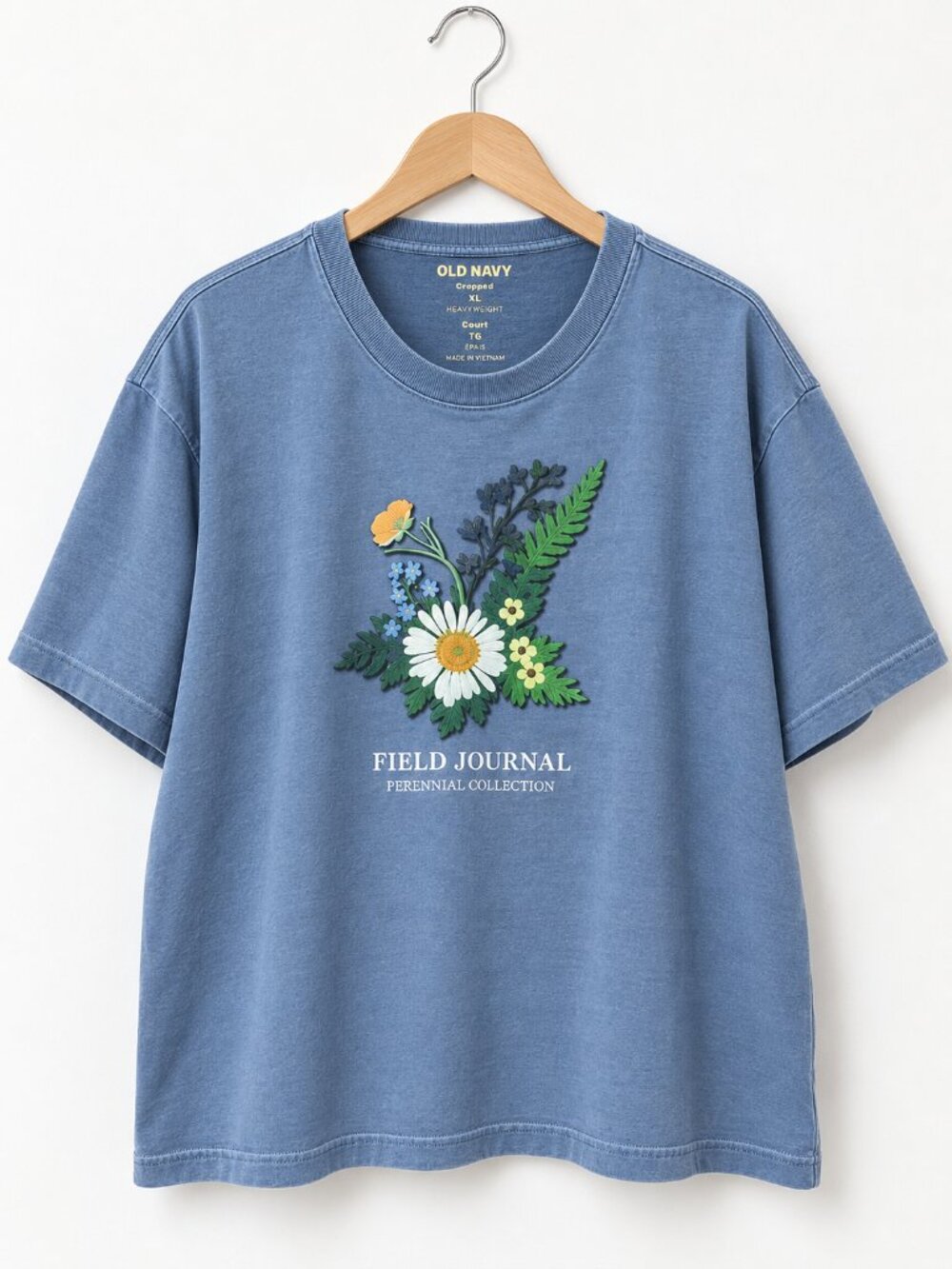 Old Navy Heavyweight Floral Graphic Cropped T-Shirt Men’s XL NWT